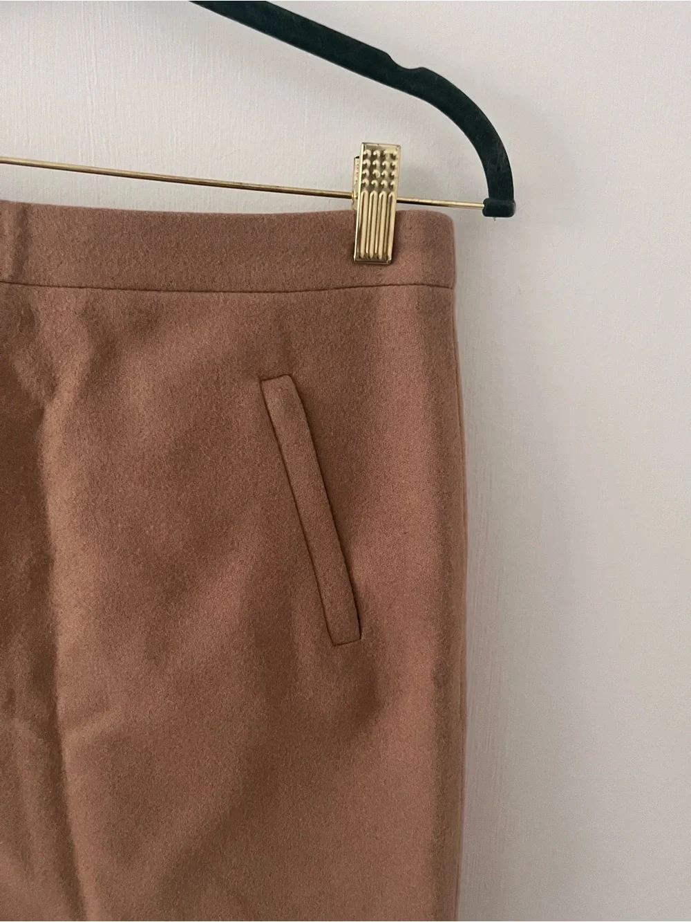 J. Crew Tan Mini Skirt Wool Suiting Size 0